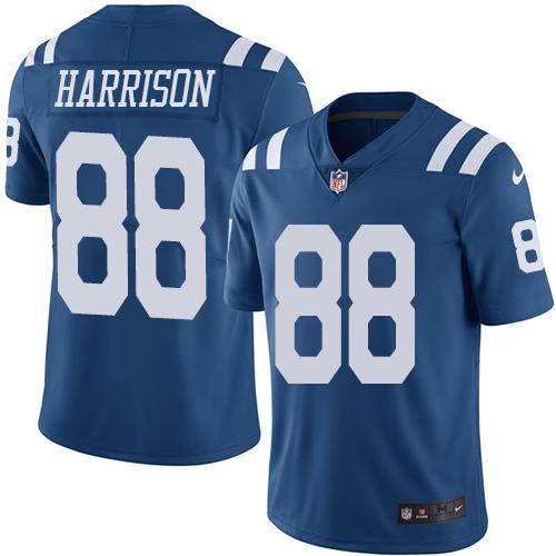 Nike Colts #88 Marvin Harrison Royal Blue Men's Stitched NFL Limited Rush Jersey - Click Image to Close